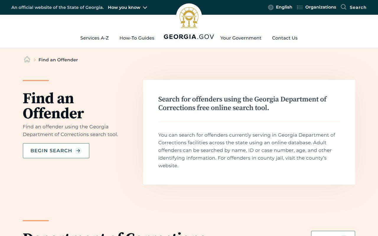 Lowndes County inmate records Georgia offender search page