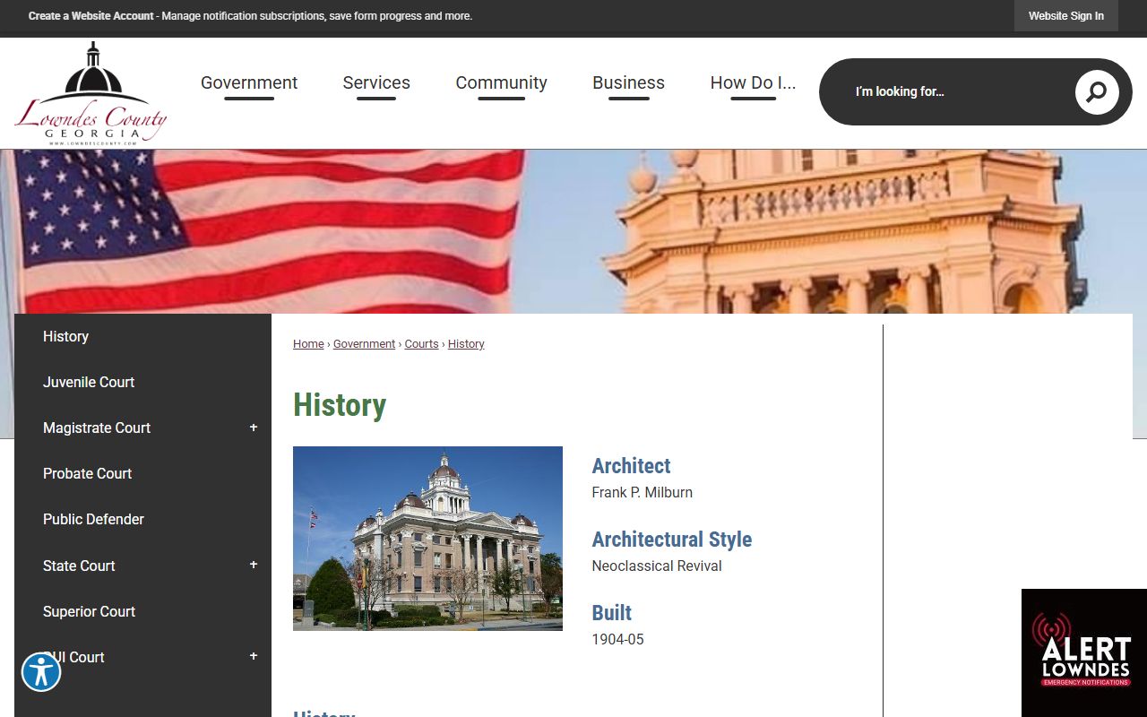 Lowndes County Court records courthouse history and county records source